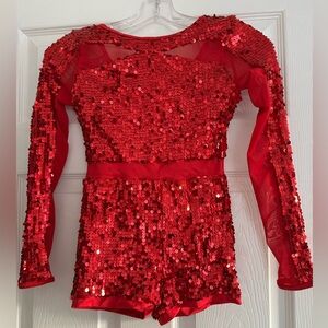 Weissman Red Girls Size MC Dance Costume